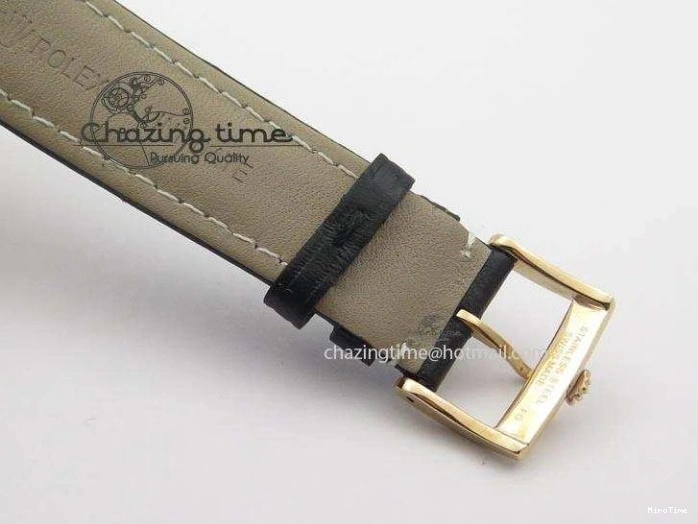 MiroTime 0209 Cozy Cellini Date RG Rose Gold Dial Stick Markers On Black Leather Strap A 3873